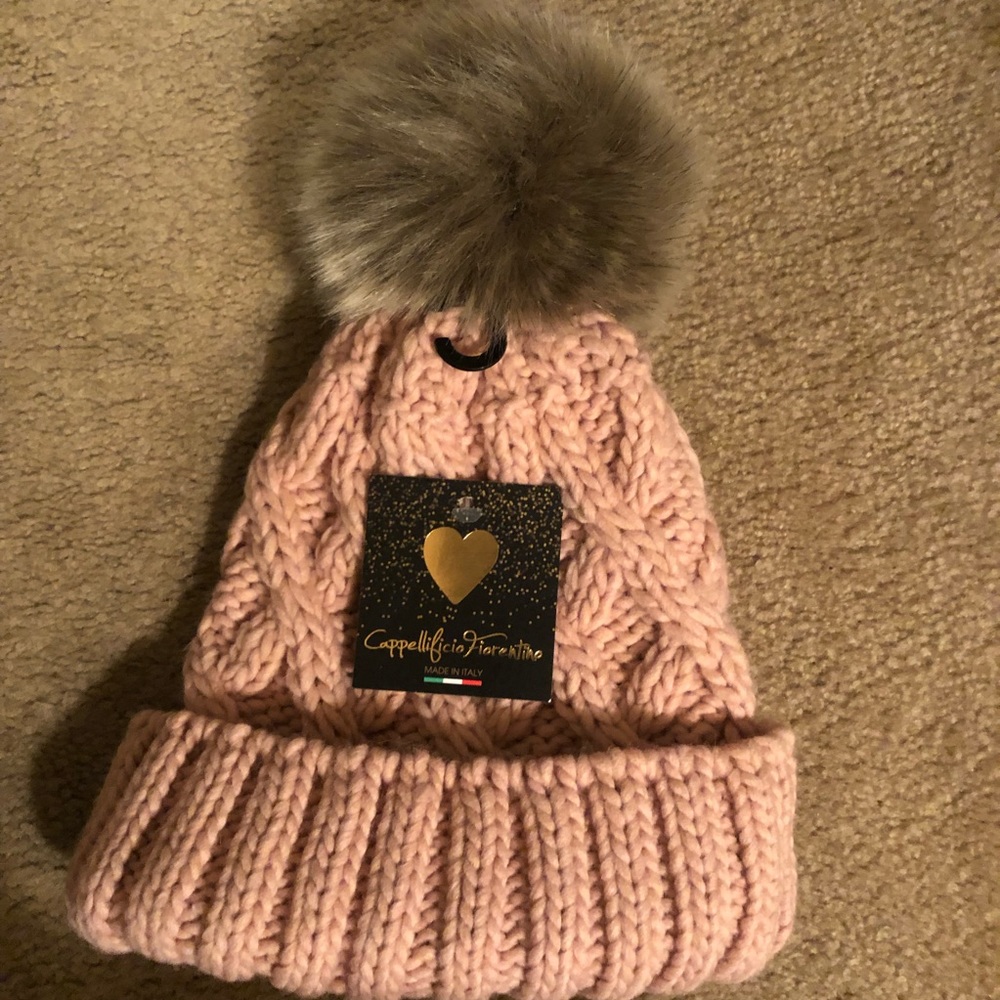 Made In Italy Cuffed Pom Beanie